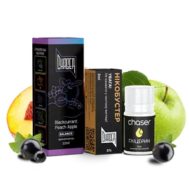 Жидкость Набор Chaser Black Blackcurrant Peach Apple 30мл 5%