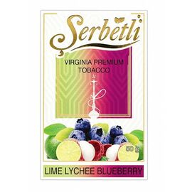 Тютюн Serbetli Lime Lychee Blueberry (Щербетлі Лайм Лічі Чорниця) 50 гр