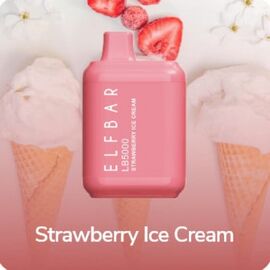 Одноразка Elf ​​Bar LB5000 Strawberry Ice Cream (Полуничне Морозиво)