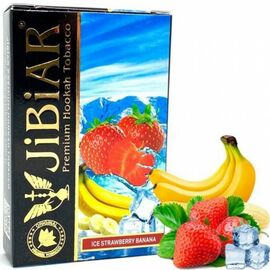 Тютюн Jibiar Ice strawberry banana (Джибіар Айс Полуниця Банан) 50 грам