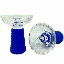 Стеклянная чаша для кальяна Yahya Diamond Синяя