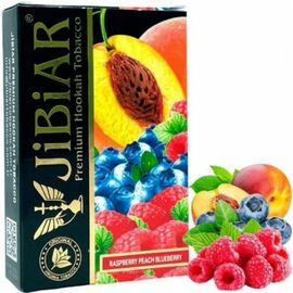 Тютюн Jibiar Raspberry Pech Blueberry (Джибіар Малина Персик Чорниця) 50грам