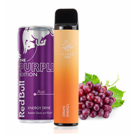 Одноразка Elf Bar 2500 Red Bull Grapes (Ельф бар Ред Булл Виноград)