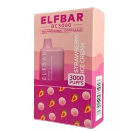 Одноразка Elf Bar BC3000 Strawberry Ice Cream (Ельф бар Полуничне Морозиво)