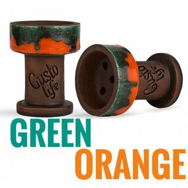 Чаша для кальяну Gusto Bowls Rook Green-Orange