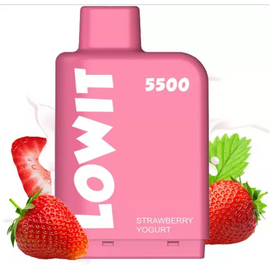 Картриджі Elf Bar Lowit 5500 Strawberry Yogurt (Ловіт Полуничний Йогурт)