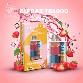Одноразка Elf Bar TE6000 Strawberry Ice Cream (Полуничне Морозиво)