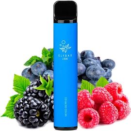 Одноразка Elf Bar 1500 Strawberry Raspberry Cherry Ice (Полуниця Малина Вишня Льод)