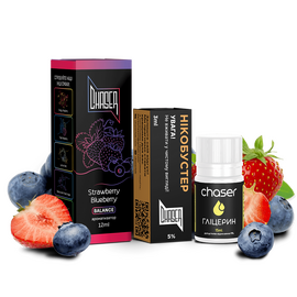 Рідина Набір Chaser Black Strawbery Blueberry 30 мл 5%