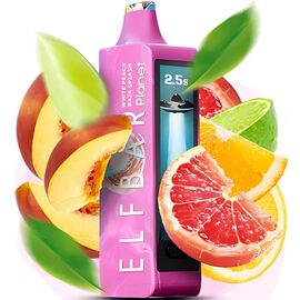 Одноразка Elf Bar Planet 25000 White Peach Baja Splash (Білий Персик Цитруси)