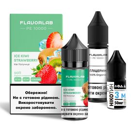 Рідина Набір Flavorlab PE 10000 Ice Kiwi Strawberry (Ківі Полуниця Лід) 30 мл 5%