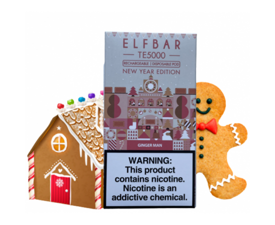 Одноразка Elf Bar TE5000 Christmas Edition Ginger Man (Ельф Імбирний Пряник)