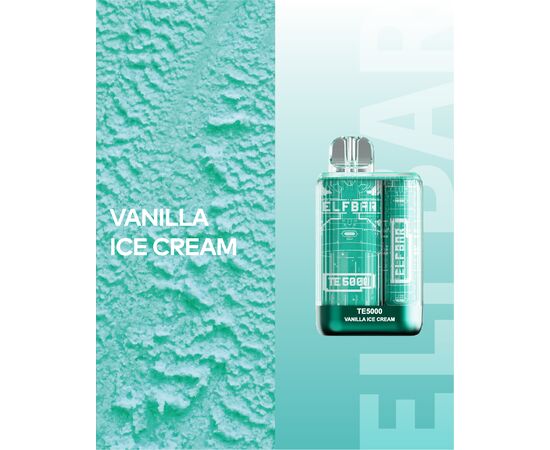 Одноразка Elf ​​Bar TE5000 Vanilla Ice Cream (Ванільне Морозиво)