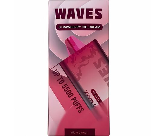 Одноразка Waves W5500 Maxx Strawberry Ice Cream (Полуничне Морозиво)