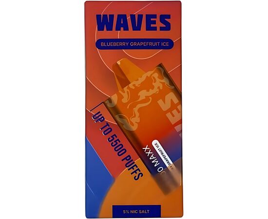 Одноразка Waves W5500 Maxx Blueberry Grapefruit Ice (Чорниця Грейпфрут Лід)