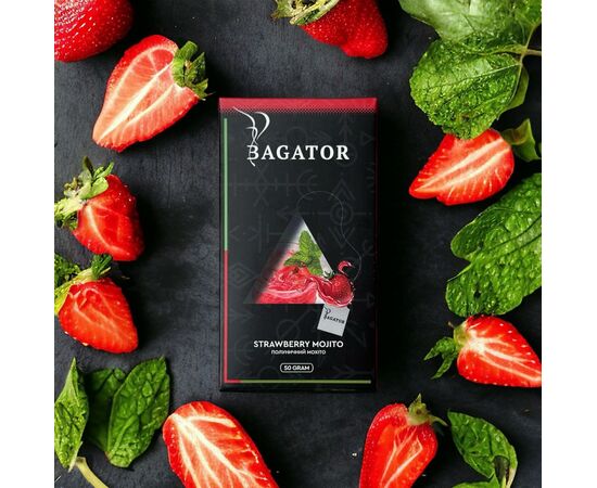 Безтютюнова суміш Bagator Strawberry Mojito (Полуничний Мохіто) 50гр