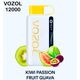 Электронная сигарета Vozol 12000 Kiwi Passion Fruit Guava (Киви Маракуя Гуава)