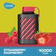 Электронная сигарета Vozol 10000 Strawberry Raspberry (Клубника Малина)